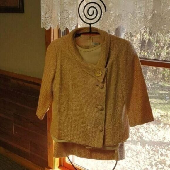 Designers Originals Vintage 60's Lined 3 pc Matching Unique Sz. M Skirt Set - Picture 1 of 15